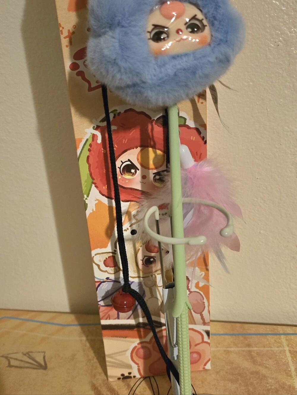 Baby Three Cat Teaser Stick